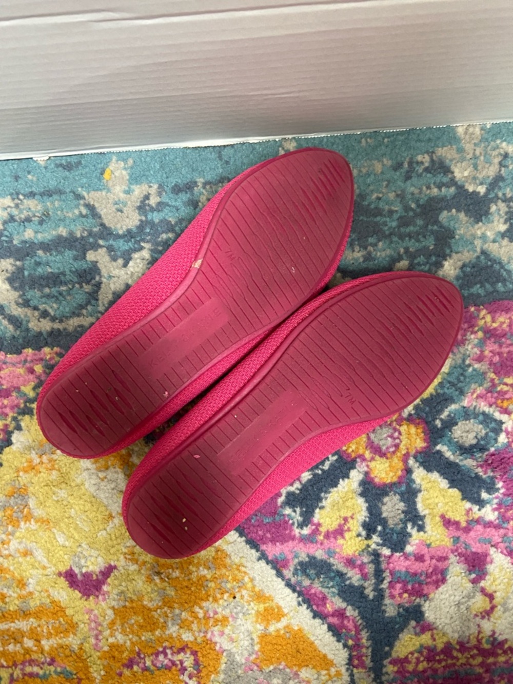 Kelly & Katie Pink and Orange Knit Slip-On Loafers - Picture 2 of 3
